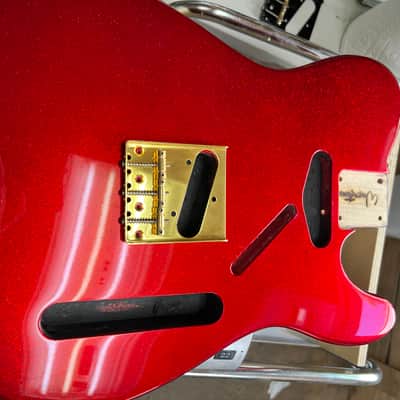 Warmtone Custom Guitars Tele Style Guitar Body “Red Sparkle” image 11