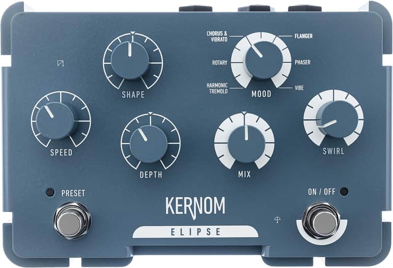 Kernom ELIPSE Modulation Effects Pedal, Morph Between Chorus, Tremolo, Flanger, Phaser & More, Multi-Mode Analog with Digital Control, MIDI Compatible, Expression, 128 Presets image 1