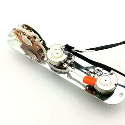 Full Alpha Size Potentiometers orange cap, TELE Guitar Wiring Harness Prewired TELE ASSEMBly Unit image 3