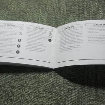 used (less than lite average wear) genuine Boss Owner's Manual for PH-3 Phase Shifter (NO: pedal / other items) 2000s (copyright year 2002) white matte paper / black print & graphic [5 inches across (unopened), 3 & 1/2 inches high] 32 pages cover to cover image 25