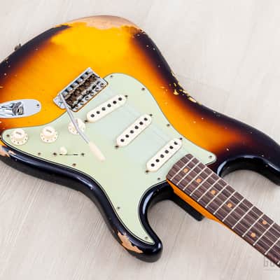 2023 Fender Custom Shop ‘61 Stratocaster Heavy Relic Super Faded/Aged Three-Tone Sunburst w/ Texas Specials image 7