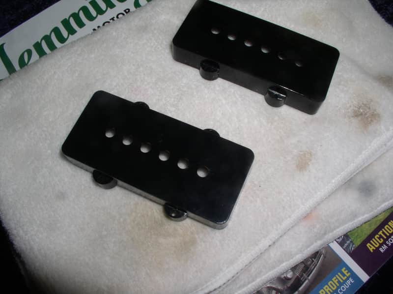 Two Jazzmaster black pickup covers Fender/Squier FREE SHIPPING image 1