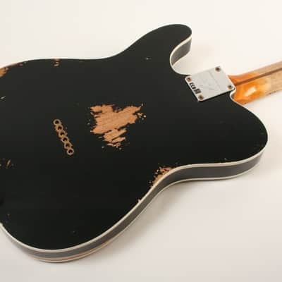 Fender Custom Shop Limited Edition '53 HS Telecaster Heavy Relic 1-Piece 2A Flame Quartersawn Maple Aged Black *On Hold image 8