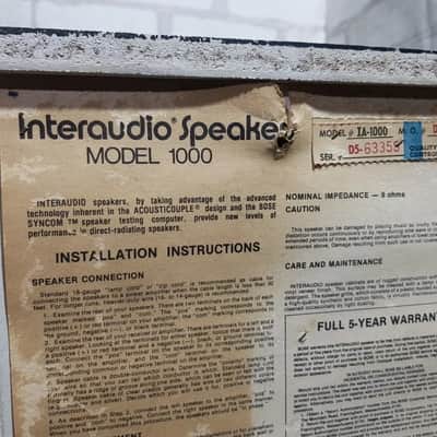 Bose Interaudio IA 1000 Rare Vintage Bookshelf Speakers Tested Working Warranty image 17