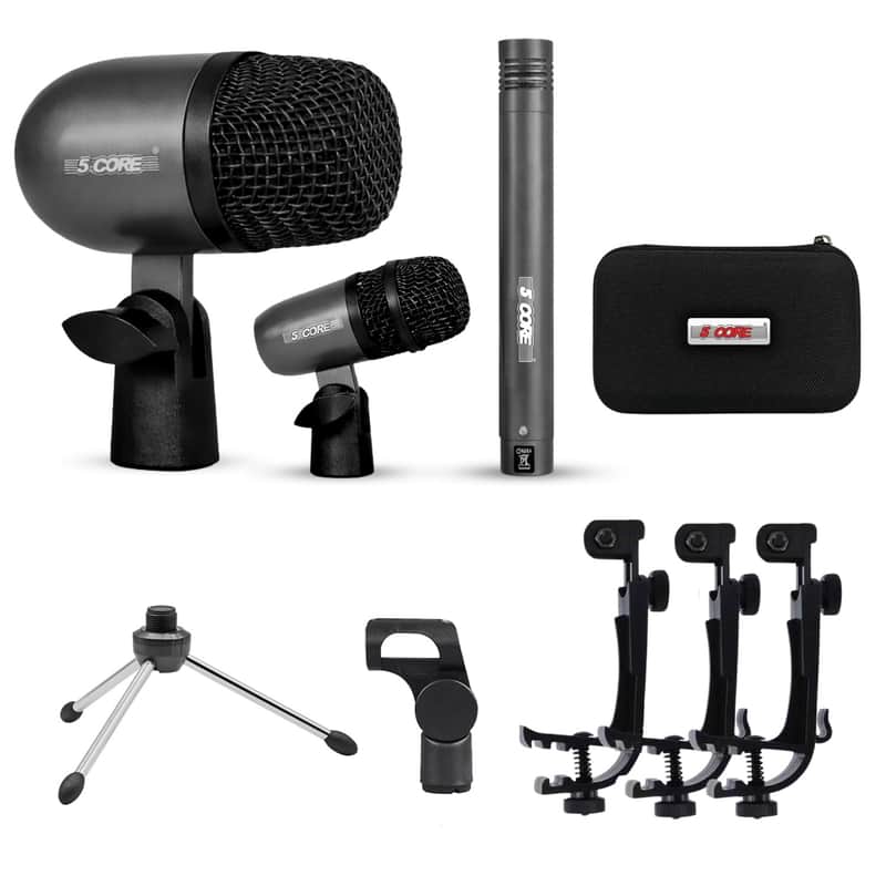 5 Core Conga Mic Snare Tom Microphone Drum Kit Condenser XLR Instrument Mics image 1