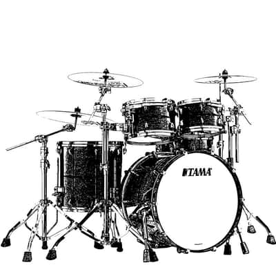 Tama TW42RZS-PBK STAR Walnut Shell Kit 4 pcs - Piano Black/Chrome HW image 8
