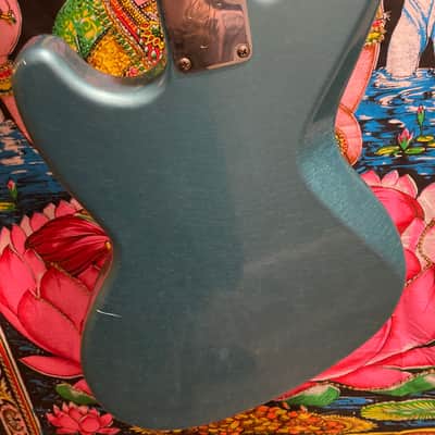 Fender/Warmoth Jag-Stang (w/ Contours) - Teal Green Metallic RELIC by Copacetic Customs image 19