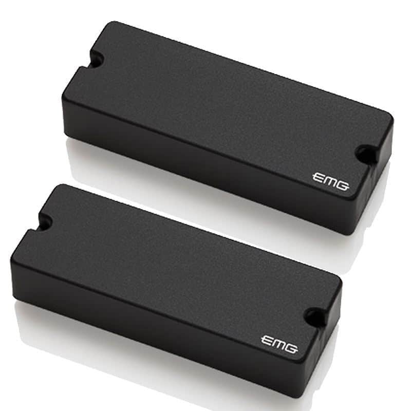 EMG 40DC Active Dual Coil 5-String Bass Pickup set ceramic black image 1