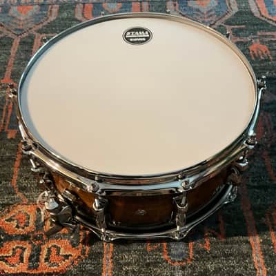 Tama SLP Bubinga/Maple Snare Drum 14x6.5 Midnight Zebrawood Burst image 9