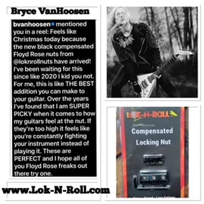 Lok-N-Roll Compensated Locking Floyd Rose™️ Guitar Nut Upgrade - Black IMPORT image 9