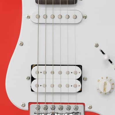 CNZ Audio ST Mini Electric Guitar - Rosewood Fingerboard & Maple Neck, Fiesta Red image 3