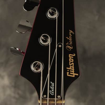 1982 Gibson Victory Artist Bass CANDY APPLE RED with papers + RARE painted neck image 3