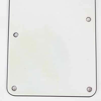 1991 Vintage Fender Stratocaster Plus/Deluxe/American Standard White Tremolo Back Cover USA Strat 1990s image 3