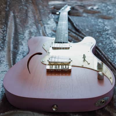 GB Liuteria Traditional Tele semi hollow purple walnut image 18