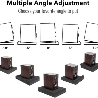 2 Pack Acoustic Isolation Pads, Studio Monitor Speaker Isolation Foam Pads, High Density Acoustic Foam Suitable for 3-8 Inch Speakers for Sound Improvement Prevent Vibrations (MEDIUM) image 4