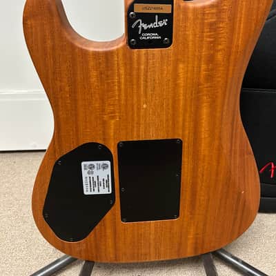 Fender American Acoustasonic Stratocaster Acoustic Electric Guitar - Dakota Red image 4