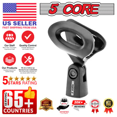 5 Core Microphone Clip Holder 2 Pieces with Screw Adapters 5/8 to 3/8 Inch image 8