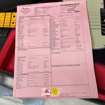 NEW! Fender Custom Shop Flamethrower Telecaster - NOS - Modern Specs - Texas Special Pick-Ups - AAAA Flamed Neck - Magenta Sparkle - Authorized Dealer - 7.55lbs - G07167 image 18