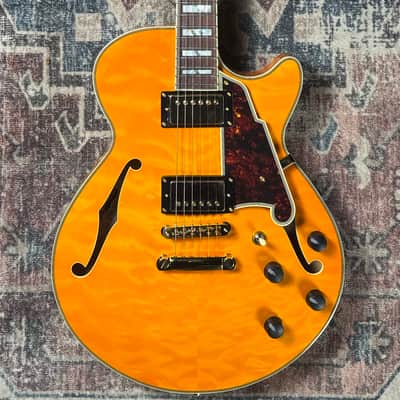 2022 D’Angelico Excel SS XT Vintage Natural Quilt Semi-Hollowbody Electric Guitar W/ Original Hardshell Case! image 7