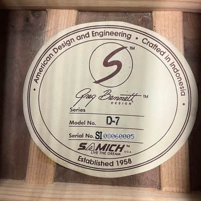 Greg Bennett by Samick D-7 Dreadnought Acoustic Guitar image 3