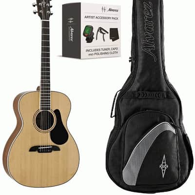Alvarez AF60AGP OM/Folk Acoustic Guitar Pack image 11