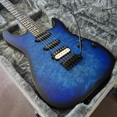 Schecter CUSTOM SHOP USA Sunset Custom-II - Ocean Blue Burst Satin 6-String w/ Case image 12