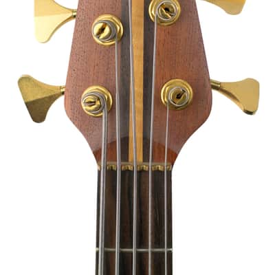 Used Acacia Custom Long Scale 5-String Bass Quilted Maple w/Mahogany, Maple, and Bubinga Neck #NSN image 5