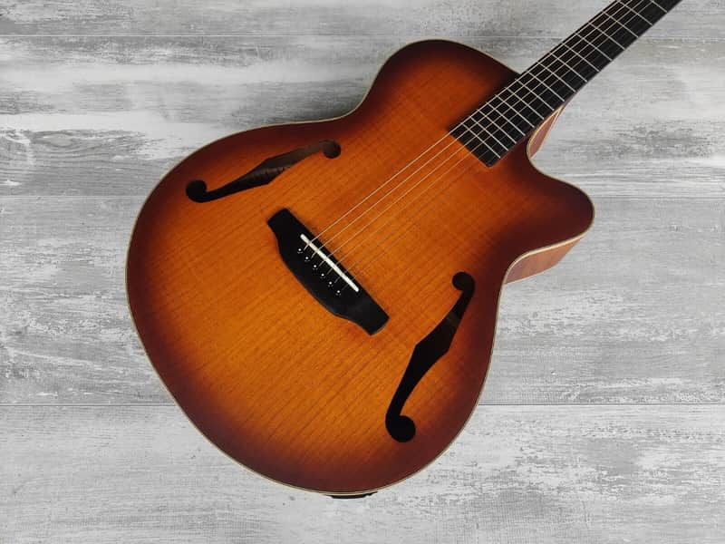 2018 Aria FET-F1 Electric/Acoustic Guitar (Violin Burst) image 1
