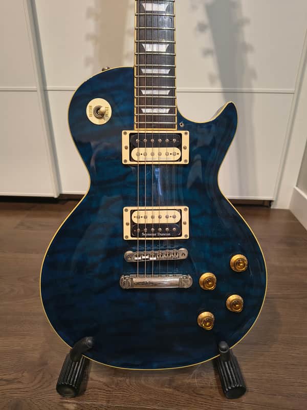 Edwards E-LP125 SD/QM - Black Aqua - MIJ image 1