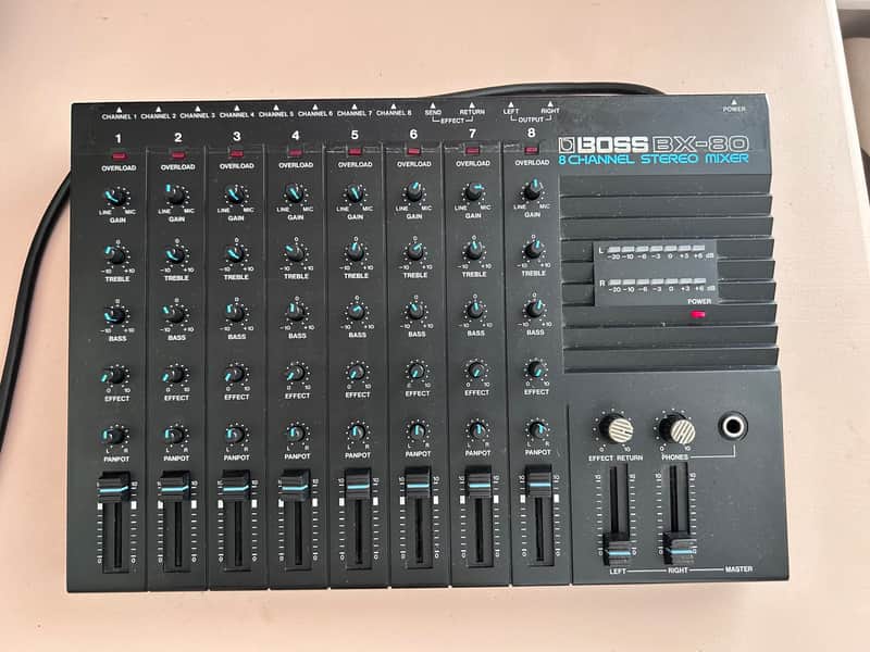 Boss BX-80 8-Channel Stereo Mixer 1980s - Black image 1