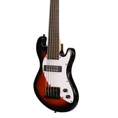 Kala U•BASS®-SB5-TB-FL SolidBody 5 string Fretless - Tobacco Burst Gloss image 2