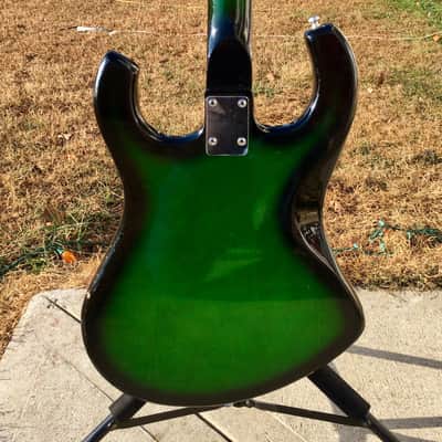 Vintage Teisco Kimberly Apollo Green Burst 4 Pickup Version image 7