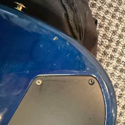 MIJ Fender Prophecy II Bass PJ  1993 - 1994 - Sapphire Blue Transparent with GIg Bag image 6