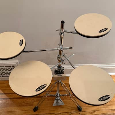 MINT: DW DWCPPADTS5 Go Anywhere 5pc Practice Pad Drum Set with Stand 2010s - Chrome/Black/White image 4