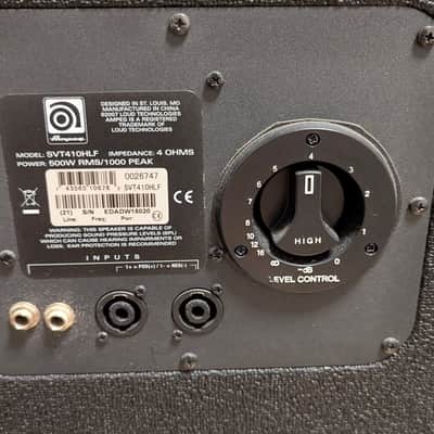 Ampeg SVT-410HLF Classic Series 500-Watt 4x10" Bass Speaker Cabinet 2007 - Present - Black image 6