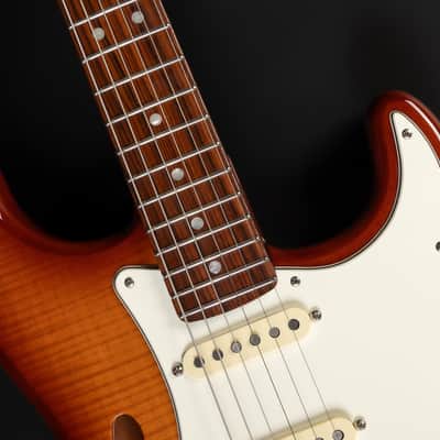 2019 Fender Rarities Series Flame Maple Top Thinline Stratocaster HSS - Violin Burst | USA Limited Edition Semi-Hollow Rosewood Neck Coil Split 3,18kg | CoA OHSC Bild 22