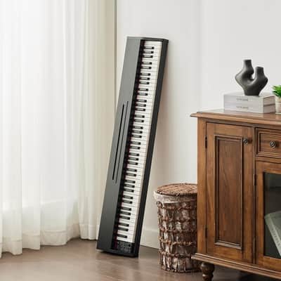 88 Key Piano Keyboard for Beginners, Semi Weighted Electric Piano Keyboard 88 Keys, Portable Digital Piano 88 Key Weighted with 3-Pedal Unit, Built-In Speakers, USB/MIDI Connecting (Black) image 3