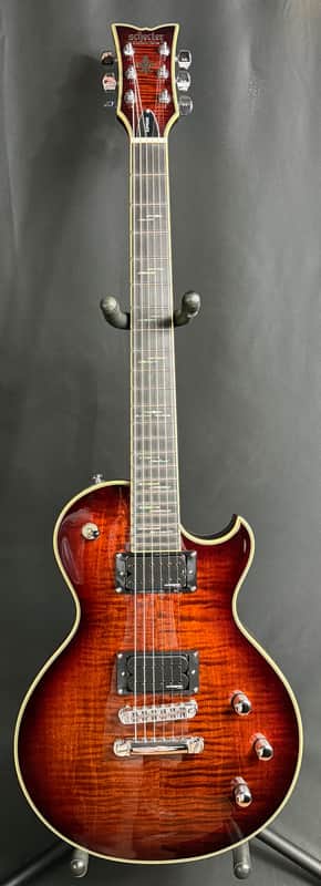 Schecter Solo-II Supreme Electric Guitar Cat's Eye Black Burst w/ Lundgren Black Heaven P/U's image 1