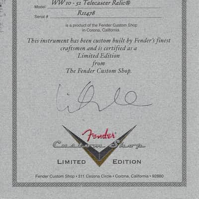 Fender Custom Shop Wildwood "10" '52 Relic Telecaster 2011 Faded Nocaster Blonde image 7