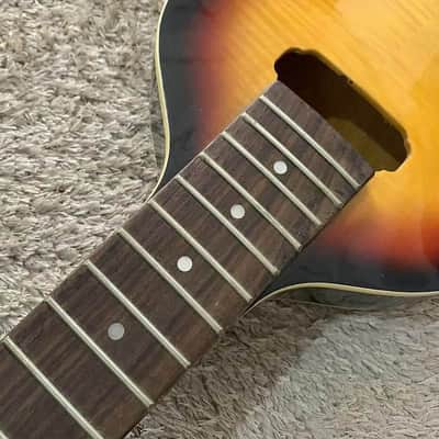 Tobacco Burst 4 String Violin Bass Body with Tiger Maple Top, Rosewood Fretboard Neck image 10