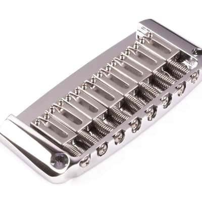 Genuine Hipshot Ibanez Gibraltar replacement Bridge 8 String Chrome 4IBG08C image 2