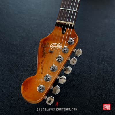 Fender Stratocaster 50th Anniversary White Marble Paisley Heavy Aged Relic by East Gloves Customs image 18
