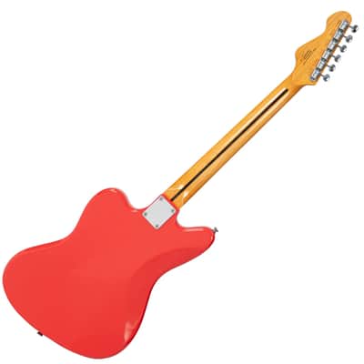 Vintage REVO Series 'Surfmaster 90' Guitar - Firenza Red - (VRS659FR) image 6