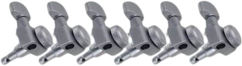 Locking Staggered Guitar Tuners, Brushed Chrome image 1