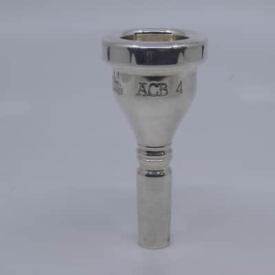 ACB "4" Large Shank Trombone Mouthpiece - Silver image 5