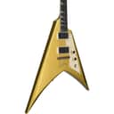 ESP LTD Kirk Hammett KH-V Electric Guitar (with Case), Metallic Gold
