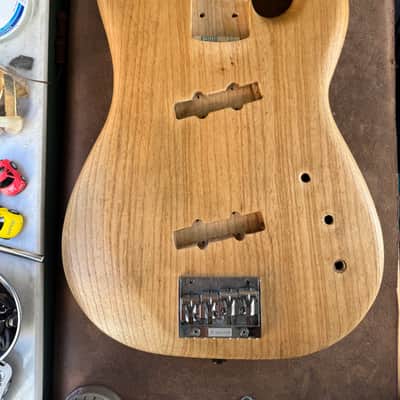 Handmade P bass body with slant J pickup routes image 1