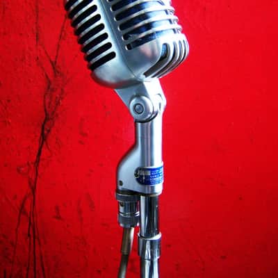 Vintage RARE 1957 Stromberg Carlson MC-41 / Shure 55S variant Satin Chrome w cable & Atlas SO-1B Elvis 55 Super 55 image 4