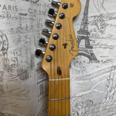 2001 Fender American Standard Stratocaster with Maple Fretboard Black Finish Original Case image 2