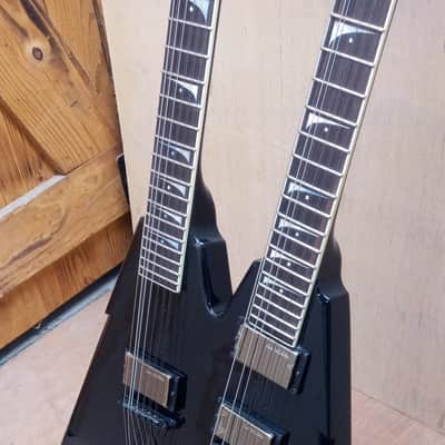 Dean Dave Mustaine VMNT Double Neck 12 string / 6 string Classic Guitar Black  2010 Black image 7